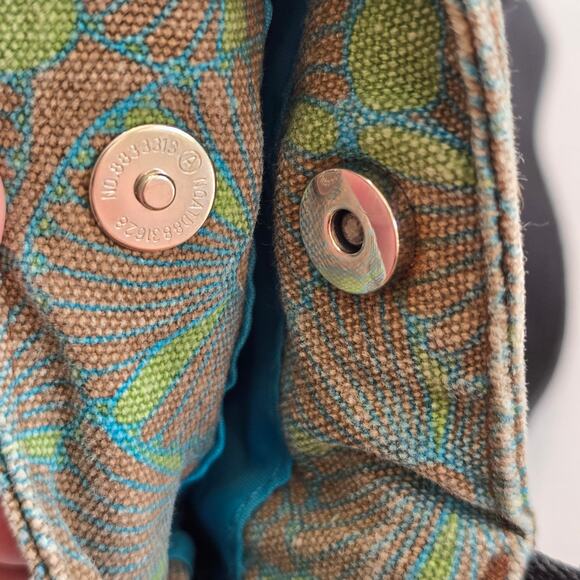 KAVU Mini Keeper Multi Color Flowers Canvas Crossbody Shoulder Bag Adjustable - Picture 6 of 8